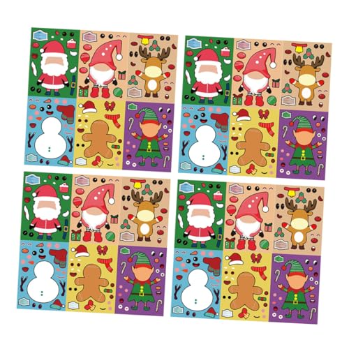 Gogogmee 24 Blatt Teiliges Weihnachtssticker DIY Puzzle Sticker Kreativ Papiermaterial Sicher für Weihnachten Party Jungen Mädchen Gogogmee 24 Blatt Teiliges Weihnachtssticker DIY Puzzle Sticker Kreativ Papiermaterial Sicher für Weihnachten Party Jungen Mädchen von Gogogmee