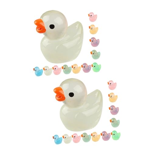 Gogogmee 24 STK Mini-Ente Miniaturstatuen Mini-tierdekor Miniaturfiguren Mini-Ornament Minifiguren Kleine Entenfiguren Mikrolandschaft Mini-Statue Miniatur-entenfiguren Miniaturenten Harz von Gogogmee