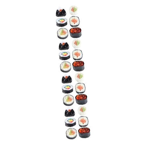 Gogogmee 24 STK Sushi-Simulation Kuchen-Display-Modell lebensechtes Japanisches Essensmodell sushirolle Sushi roll gefälschtes Japanisches Sushi künstliches Japanisches Essen PVC von Gogogmee