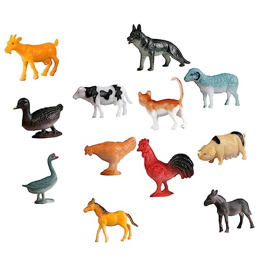 Gogogmee 24 Stück Bauernhof Tierfiguren Set Simulierte Tiere Für Früherziehung Und Spielspaß Ideale Partydekoration Und Geschenkidee Designs von Gogogmee