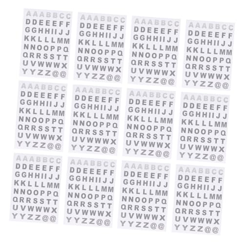 Gogogmee 25 Blatt Buchstabenaufkleber Alphabet -Aufkleber Englischer Briefaufkleber Transparenter Aufkleber Silber Gogogmee 25 Blatt Buchstabenaufkleber Alphabet -Aufkleber Englischer Briefaufkleber Transparenter Aufkleber Silber von Gogogmee