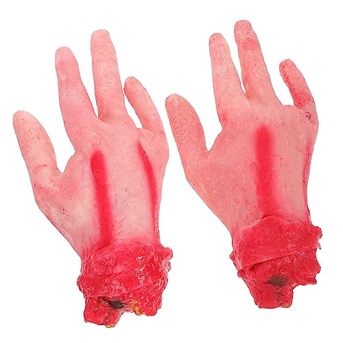 Gogogmee 2St Halloween-Prothesen gebrochene abgetrennte Hand Halloween-Streich-Requisite Geisterhaus dekor Halloween Horror Halloween grusel Halloween-Verzierung gruseliges Dekor Vinyl von Gogogmee