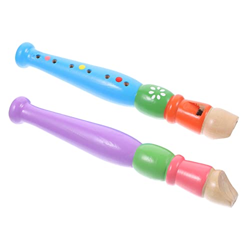 Gogogmee 2st 6-Loch-Piccolo Flötenspielzeug Für Kinder Lernspielzeug Für Kinder Sopranblockflöte Für Kinder Konzertflöte Blasinstrument Für Kinder Blockflöteninstrument Diktiergeräte Holz von Gogogmee