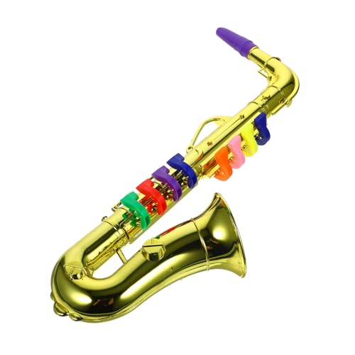 Gogogmee 2st 8 Rhythmen Trompete Saxophon Spielzeug Metallische Flöten Kinderspielzeug Trompete Kinder Musikinstrumente Spielzeug Gefülltes Saxophon Kleinkind Klarinette Spielzeuge Golden von Gogogmee