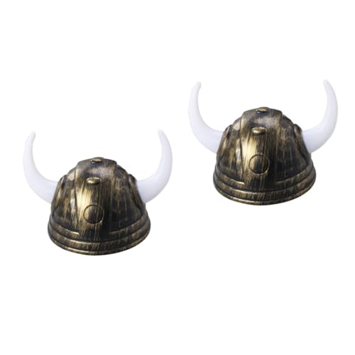 Gogogmee 2st Hornhüte Für Halloween Wikingerkostüm Männer Hörner Halloween-partyhut Büffel Wikinger-helm Für Erwachsene Nordischer Wikingerhelm Kinder Wikingerhelm Wikinger Zubehör Golden von Gogogmee