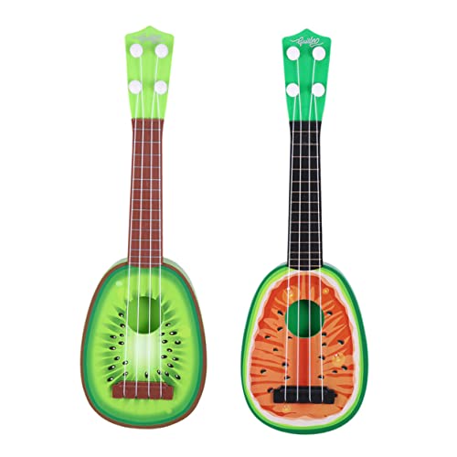 Gogogmee 2st Mini-obstgitarre Akustische Gitarre Spielzeug Musical Kinder-Ukulele-Spielzeug Kinderspielzeuggitarre Musikalisches Spielzeug Kleine Kinderfruchtgitarre Kleine Gitarre Plastik von Gogogmee