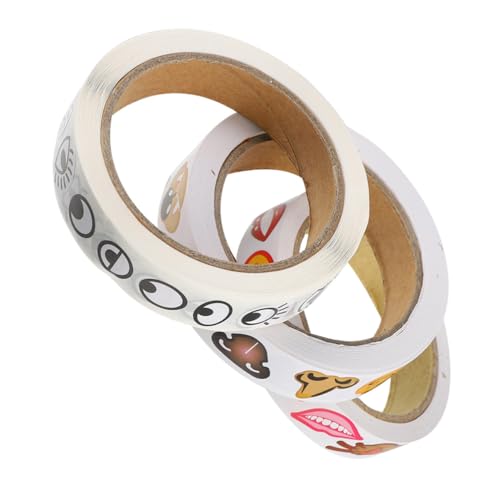 Gogogmee 3 Rollen Selbstklebende Augen Nasen Mundaufkleber Schwarz weiße Cartoon Motive Kreative DIY Sticker für Basteln Collagen Langlebige Papieraufkleber ohne Kleber Gogogmee 3 Rollen Selbstklebende Augen Nasen Mundaufkleber Schwarz weiße Cartoon Motive Kreative DIY Sticker für Basteln Collagen Langlebige Papieraufkleber ohne Kleber von Gogogmee