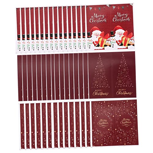 Gogogmee 3 Sätze Siegel weihnachtsmotiv weihnachtsbasteln Geschenkaufkleber Weihnachtsaufkleber für Karten geschenktüten weihnachtsanhänger Aufkleber Taschenaufkleber rot von Gogogmee