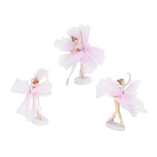 Gogogmee 3 Sets Mädchen Ballerina Geburtstags Backdekor Exquisiter Kuchenaufsatz Party Dekoration Entzückende Ballerina Bastelarbeiten Ballerina Kuchenaufsatz Geburtstagskuchen Dekor von Gogogmee