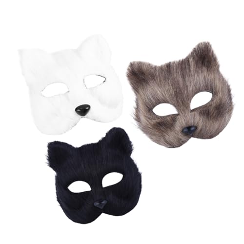 Gogogmee 3 Stück Maske Halloween Kostüm Partyzubehör Partyzubehör Halloween Dekor Kostümzubehör Flanell von Gogogmee