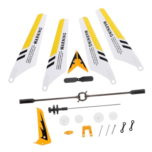 Gogogmee 3-Teiliges Set syma s107g zubehör rc Hubschrauber ersatzteile Ferngesteuerter Hubschrauber RC-Hubschrauber Heckstützen messerklinge klingenschutz syma s107g ersatzteile Yellow von Gogogmee