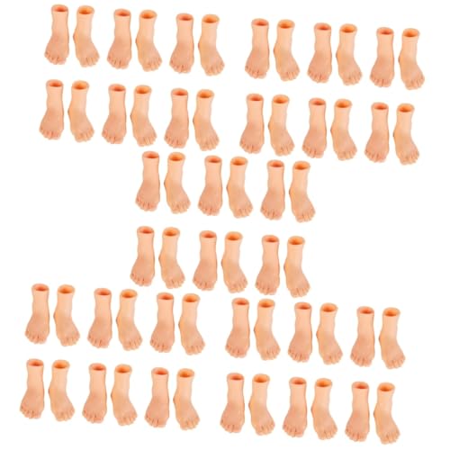 Gogogmee 30 Paar Finger Fuß Abdeckung Kleine Füße Finger Mini-puppenfüße Kinder Fußpuppe Winzige Füße Für Finger Mini-füße Fingerschuhe Marionetten Spielzeug Puppen Lernspielzeug Vinyl von Gogogmee