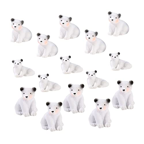 Gogogmee 30 STK Eisbär aus Harz Zootierfigur Bärenfiguren Babyspielzeug Miniatur-Fischfiguren Feenfiguren Living Room Decoration wohnzimmerdeko Gartenfiguren Gartenfigur Weißer Bär von Gogogmee