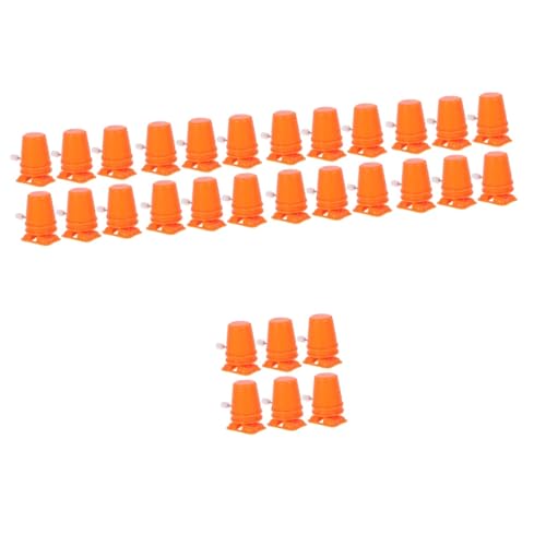 Gogogmee 30 STK Gehbewegung Mini-Leitkegel Spielzeuge Miniatur Handwerker Set für Kinder Spielzeug für Kinder Laufroboter Kinderspielzeug Spielzeugmechanismus zum Aufziehen pp Orange von Gogogmee