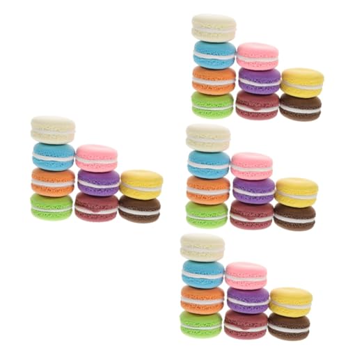 Gogogmee 36 STK Kuchen-Modell Künstliches Macaron-Modell Gefälscht Makrone Künstliche Cupcake-Figur Dekor Macarons Künstliche Hamburger Süßes Macaron Künstlicher Nachtisch Falsches Brot Ton von Gogogmee