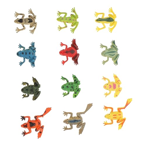 Gogogmee 36 STK Spielzeug ausmerzen Modelltierfiguren Lernspielzeug Froschskulptur Spielzeug für Kinder kinderspielzeug Simulation Frösche Spielzeug entzückendes Krötenspielzeug Plastik von Gogogmee