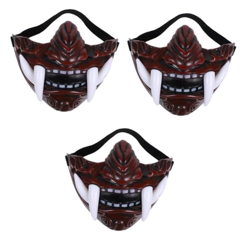 Gogogmee 3St Monstermaske halloween masken für halloween Masken für Theater masken für karneval Oni- - lustige Make-up-Partymaske für Party Plastik rot von Gogogmee