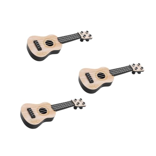 Gogogmee 3st Mini-Ukulele Ukulele-anfängerkind Schaukelspielzeug Gitarre Musikinstrument Gitarre Für Kinder Kleine Ukulele Für Kinder Pädagogisches Gitarren-musikspielzeug Plastik Beige von Gogogmee