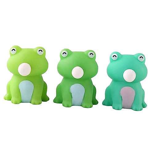 Gogogmee 3st Prise Musik Frosch-reliefspielzeug Kompaktes Quetschspielzeug Cartoon-Squeeze-Spielzeug Tragbares Quetschspielzeug Entzückendes Squeeze-Spielzeug Tierisches Stressspielzeug von Gogogmee