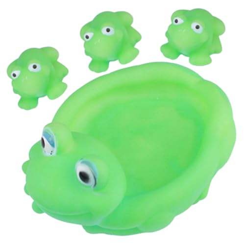 Gogogmee 4 Stück Badespielzeug Badewanne Spielzeug Schwimmendes Froschspielzeug Für Den Pool Badefrosch Spielzeug Badewannen-Enten Schwimmfrosch Spielzeug Badewanne Frosch Spielzeug Vinyl von Gogogmee