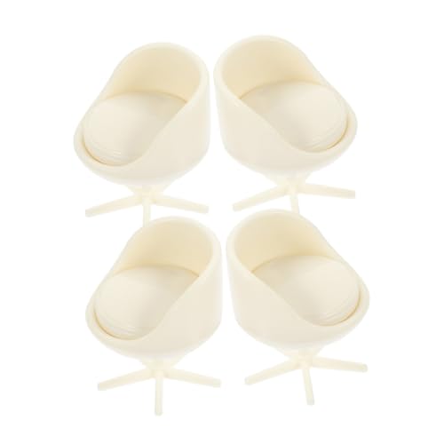 Gogogmee 4 Stück Drehbarer Abs Stuhl Realistische Puppenhaus Möbel Moderne Büro Dekoration Robustes Kunststoffmodell für Architektonische Dioramen und Desktop Gogogmee 4 Stück Drehbarer Abs Stuhl Realistische Puppenhaus Möbel Moderne Büro Dekoration Robustes Kunststoffmodell für Architektonische Dioramen und Desktop von Gogogmee