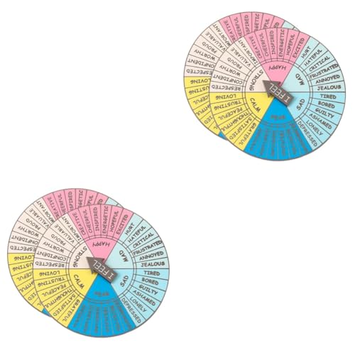 Gogogmee 4 Stück Emotionsrad-Abzeichen Deko Plattenträger Zubehör Drehteller Drehplatte Plattenspieler Gefühle-Rad-Abzeichen Emotionen Emotion-Rad-Abzeichen-Handwerk Gefühlsrad Legierung von Gogogmee