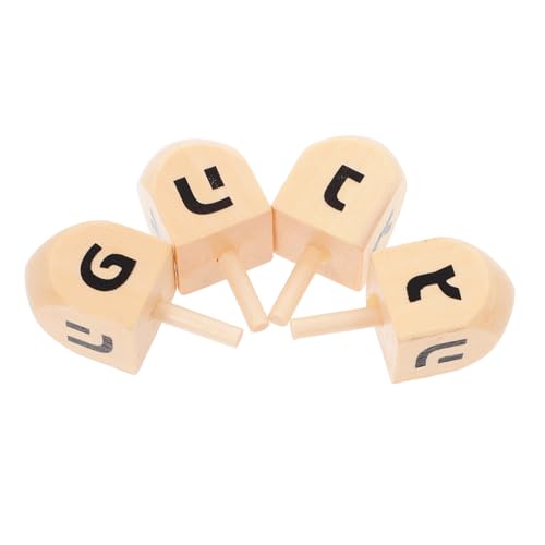 Gogogmee 4 Stück Handbemalte Holz Dreidels für Chanukka Traditionelle Festtagskreisel aus Holz Kreatives Bastelset für Dekoratives und Geburtstagsgeschenk Gogogmee 4 Stück Handbemalte Holz Dreidels für Chanukka Traditionelle Festtagskreisel aus Holz Kreatives Bastelset für Dekoratives und Geburtstagsgeschenk von Gogogmee