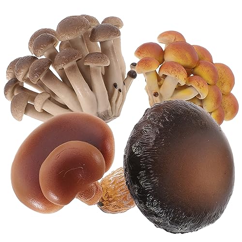 Gogogmee 4 Stück Pilz-Lernspielzeug für Kleinkinder zabawki stymulujące rozwój Educational Toys Wachstumszyklusmodell Pilzfiguren Modelle Pilzmodell für Kinder Simulation Pilzspielzeug PVC von Gogogmee