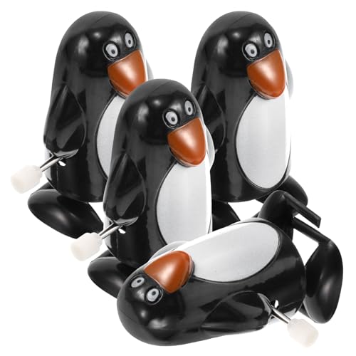 Gogogmee Mini-Pinguin-aufziehspielzeug 4er-Pack Uhrwerk-Ornament Weihnachtsstrumpffüller Familien-weihnachtsparty-leckereien von Gogogmee