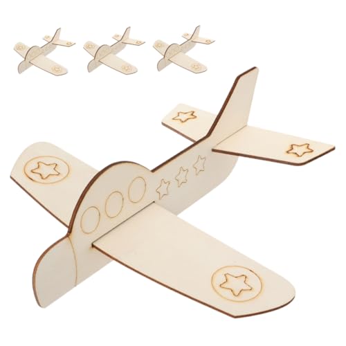 Gogogmee 4 Stück Spielzeug Zum Ausmalen Basteln Flugzeug Ornament Modellflugzeug Flugzeug Spielzeug Leer Mini Flugzeug Modellflugzeug Partygeschenke DIY Farbe Flugzeug Das von Gogogmee