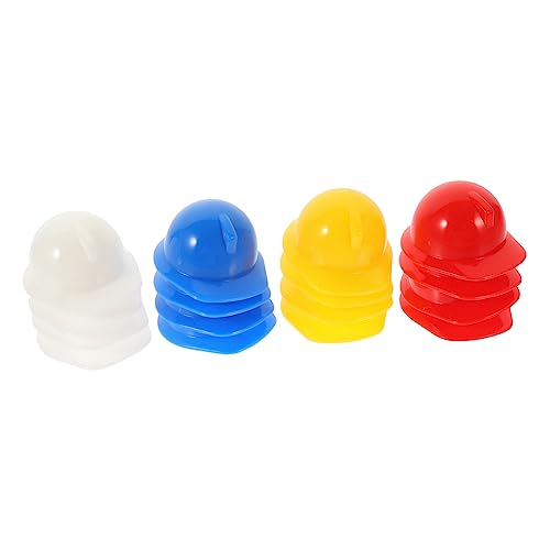 Gogogmee 40St Mini-Bauhut puppenhelm puppenzubehör Miniaturhelme Safety Cap Haustierhelm Hühner Helm Haustierzubehör Hamsterhelm Mini-Sicherheitshut aus Kunststoff Mini-Schutzhelme Plastik von Gogogmee