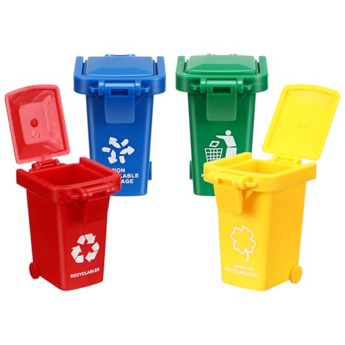 Gogogmee Mülltonnen-Set Für Jungen Und Mädchen 4-teilig Mini-recyclingbehälter Interaktives Lernspielzeug Für Kinder Leicht Zu Reinigende Rolle von Gogogmee