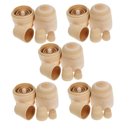 Gogogmee 5 Sätze Unbemalte Puppen Holz Rohlinge Lagige Verschachtelte DIY Bastelset Kreativ Holzpuppen Blank Nesting Dolls Gogogmee 5 Sätze Unbemalte Puppen Holz Rohlinge Lagige Verschachtelte DIY Bastelset Kreativ Holzpuppen Blank Nesting Dolls von Gogogmee
