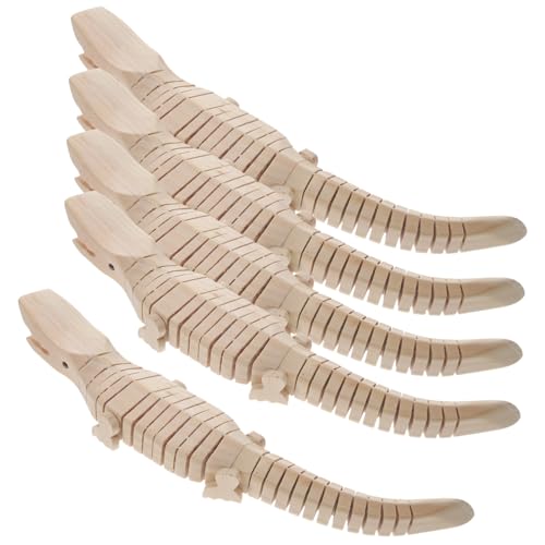 Gogogmee 5 Stück Teiliges Holz Krokodil Bastelset für Naturgetreues Bemalbares Lernspielzeug Leicht Tragbar Fördert Kreativität und Kognitive Entwicklung Pädagogisches Modell Gogogmee 5 Stück Teiliges Holz Krokodil Bastelset für Naturgetreues Bemalbares Lernspielzeug Leicht Tragbar Fördert Kreativität und Kognitive Entwicklung Pädagogisches Modell von Gogogmee