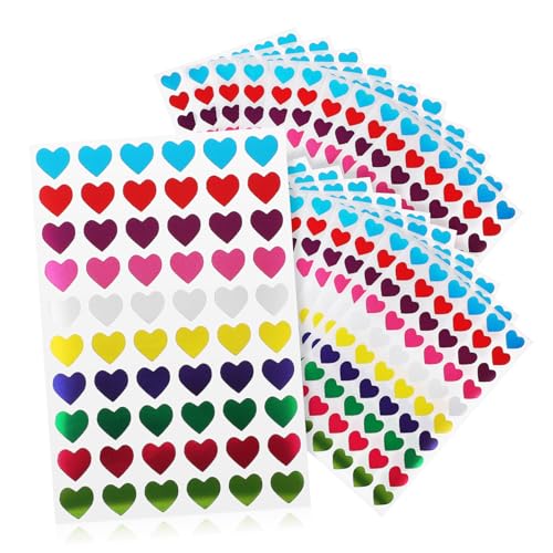 Gogogmee 50 Blatt Bunte Herzförmige Sticker Selbstklebende Belohnungsaufkleber für Schüler Dekorative Herz Aufkleber für Bastelprojekte Briefe und Schulbelohnungen Gogogmee 50 Blatt Bunte Herzförmige Sticker Selbstklebende Belohnungsaufkleber für Schüler Dekorative Herz Aufkleber für Bastelprojekte Briefe und Schulbelohnungen von Gogogmee
