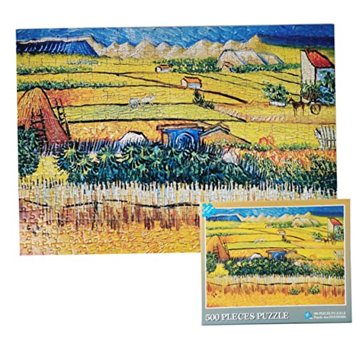 Gogogmee 500 Stück Papierpuzzle Großrätsel Für Kinder Erwachsene Puzzle Freizeitspiel-Puzzle Für Erwachsene Kidcraft-spielset Kunstpuzzle Puzzle-Aufkleber Puzzles Für Erwachsene Feldrätsel von Gogogmee