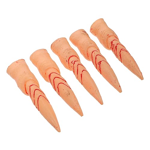 Gogogmee 5St falscher Nagelsatz Hexenfinger Halloween Finger aufleuchten Halloween schminke Halloween Make up Kleidung falsche Fingernägel Halloween-Nagelabdeckungen Halloween-Requisiten von Gogogmee