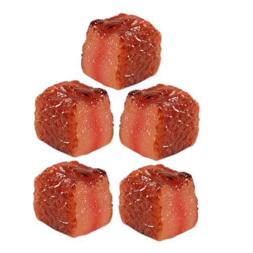 Gogogmee 5st Simulierte Rindernuggets Simulationsfleisch Food-Modell Künstliches Fleisch Dekoratives Lebensmittelmodell Gefälschtes Fleisch-lebensmittelmodell Fake-Fleisch-Modell PVC Brown von Gogogmee