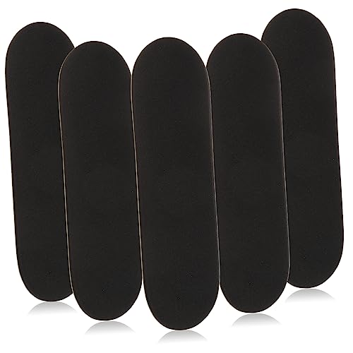 Gogogmee 5st rutschfeste Matte Skateboard Mit Schaumstoffgriffband Rutschfestes Griffbrett-griffband Profi-gafftape Tischzubehör Mini-Skateboard Mini-Klebeband Griffbrett Deck Black Pu von Gogogmee