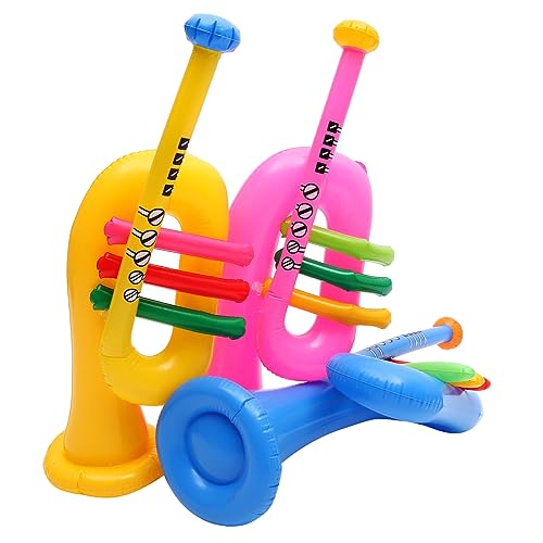 Gogogmee 6 STK Aufblasbares Musikinstrument Aufblasbare Trompetenhornspielzeuge Aufblasbares -Spielzeug Aufblasbares Trompeteninstrument Lustiges Aufblasbares Instrument Spielen PVC von Gogogmee