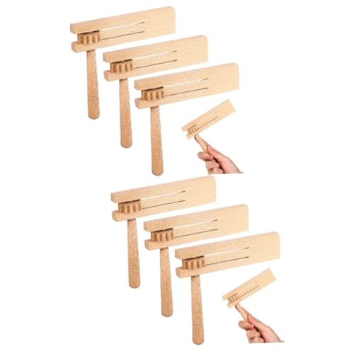 Gogogmee 6 STK Orff-Instrument Ratchet jubelnde Percussion Musikspielzeug für Babys Sportspielzeug ratsche Kinder kinderinstrumente rotierende Ratsche traditionelles Matraca-Spielzeug von Gogogmee