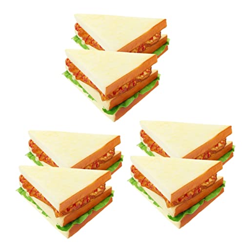 Gogogmee 6 STK Sandwich-Modell Künstliche Sandwich-Requisite Faux-Food-nachbildung Simulation Essen Hot-Dog-brötchen Simulations-Sandwich Gefälschter Taco Tischminiaturen Sandwich-stütze Pu von Gogogmee