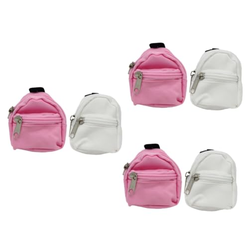 Gogogmee 6 STK Simulation Schultasche Spielzeug Rucksäcke Für Mädchen Mädchenrucksack Mädchen Geldbörsen Mini-puppentasche Miniaturen Dekorative Puppenschultasche Puppen-Mini-Rucksack Stoff von Gogogmee