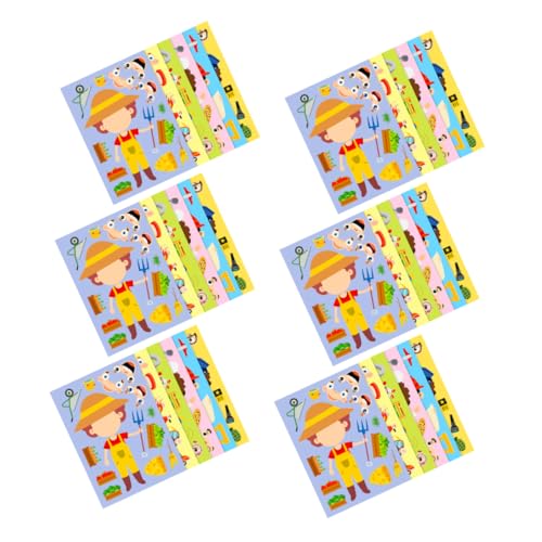 Gogogmee 6 Sätze Teiliges Career Puzzle Sticker für Kreatives DIY Kostümspiel Fördert Motorische Fähigkeiten Farbenfrohe Berufe zum Anziehen für Schule Zuhause und Familienaktivitäten Gogogmee 6 Sätze Teiliges Career Puzzle Sticker für Kreatives DIY Kostümspiel Fördert Motorische Fähigkeiten Farbenfrohe Berufe zum Anziehen für Schule Zuhause und Familienaktivitäten von Gogogmee
