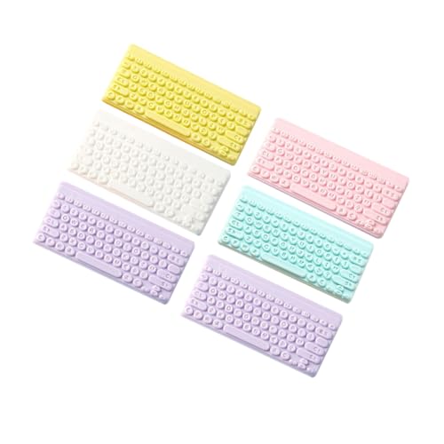 Gogogmee 6 Stück Emulierte Tastatur Geldbeutel DIY Anhänger DIY Schlüsselanhänger Dekorationen Bunte Mini Tastaturen Tastatur Charm Anhänger Für Die Herstellung Von Bastelbedarf DIY von Gogogmee