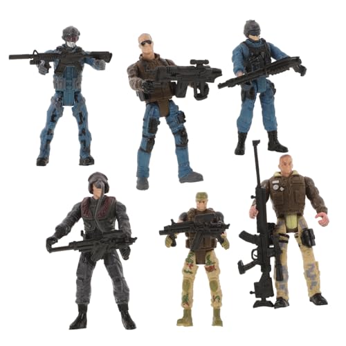 Gogogmee 6 Stück Flexible Bewegliche Militärsoldaten Spielfigur Detailgetreue Miniatur Armee Polizeimodelle Tragbares Sammelobjekt für Erwachsene Gogogmee 6 Stück Flexible Bewegliche Militärsoldaten Spielfigur Detailgetreue Miniatur Armee Polizeimodelle Tragbares Sammelobjekt für Erwachsene von Gogogmee
