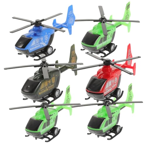 Gogogmee 6 Stück Mini Pullback Hubschrauber Kunststoff ägheitsflugzeuge Zufälligen Farben Ideales Für Fördert Die Motorik Und Das Spielvergnügen Drinnen Und Draußen von Gogogmee