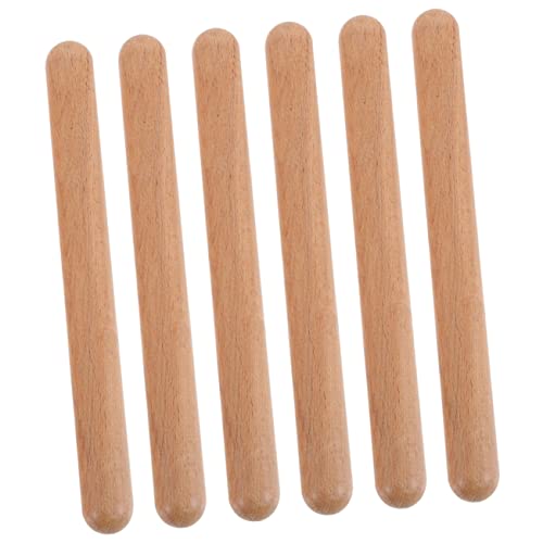 Gogogmee 6 Stück Musikinstrumenten Sticks Kinderspielzeug Rhythmus Sticks Für Spielzeug Für Musikinstrumente Kinderspielzeug Kinderspielzeug Trommelstöcke Musiksticks Aus Holz von Gogogmee