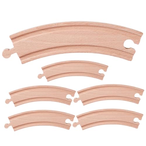 Gogogmee 6 Stück Teiliges Holz Eisenbahn Zubehör Gebogene Schienen für Natürliches Buchenholz Fördert Feinmotorik und Hand Auge koordination Kompatibel mit Anderen Holzeisenbahnsystemen Gogogmee 6 Stück Teiliges Holz Eisenbahn Zubehör Gebogene Schienen für Natürliches Buchenholz Fördert Feinmotorik und Hand Auge koordination Kompatibel mit Anderen Holzeisenbahnsystemen von Gogogmee