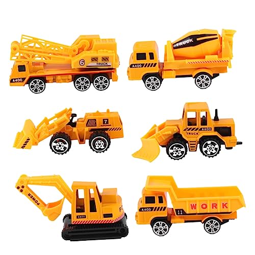 Gogogmee 6 Teiliges Engineering LKW Spielzeug Set ägheitsbetriebene Legierungsautomodelle Simulations LKW Für Kinder Robuste Baufahrzeuge Für Kreatives Spielen Und Lernen von Gogogmee